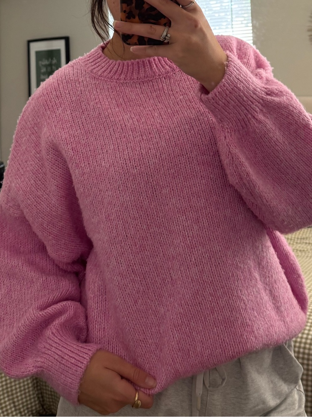 Pink Rose Bubblegum Pink Crewneck Sweater - Picture 4 of 4